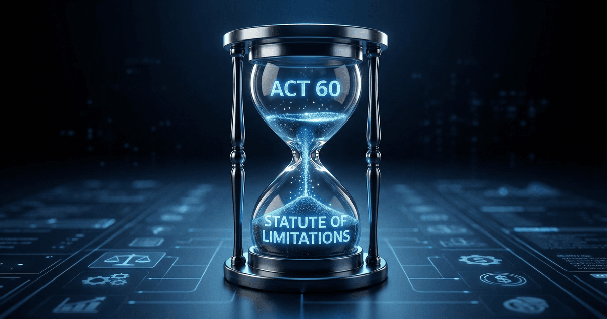 Check Your Act 60 Statute of Limitations Window